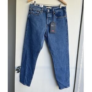 Levi's Women High-Rise Wedgie Tapered Stretch Button fly Jeans 31 $98 NWT